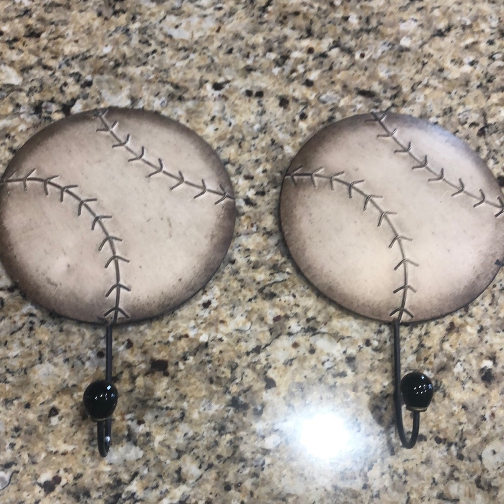 Basball hooks perfect for hanging a cap/ jacket ⚾️